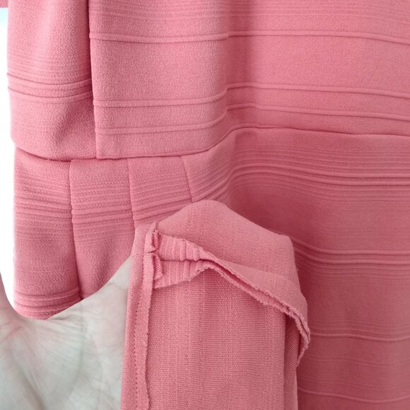 Amish Mennonite Cape Dress 42"B 38"W Coral Pink VERY Heavy Fabric - Picture 8 of 13